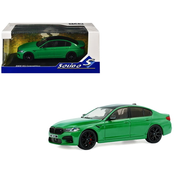 2022 BMW M5 Competition Signal Green with Black Top 1/43 Diecast Model Car by Solido