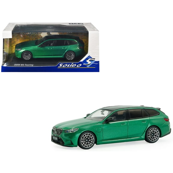 2024 BMW M5 Touring Isle Of Man Green Metallic with Black Top 1/43 Diecast Model Car by Solido