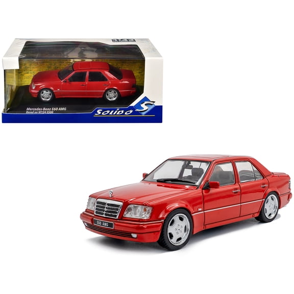 1994 Mercedes-Benz (W124) E60 AMG Signal Red 1/43 Diecast Model Car by Solido