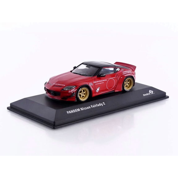 2022 Nissan Pandem Fairlady Z RHD (Right Hand Drive) Red Metallic with Black Top 1/43 Diecast Model Car by Solido