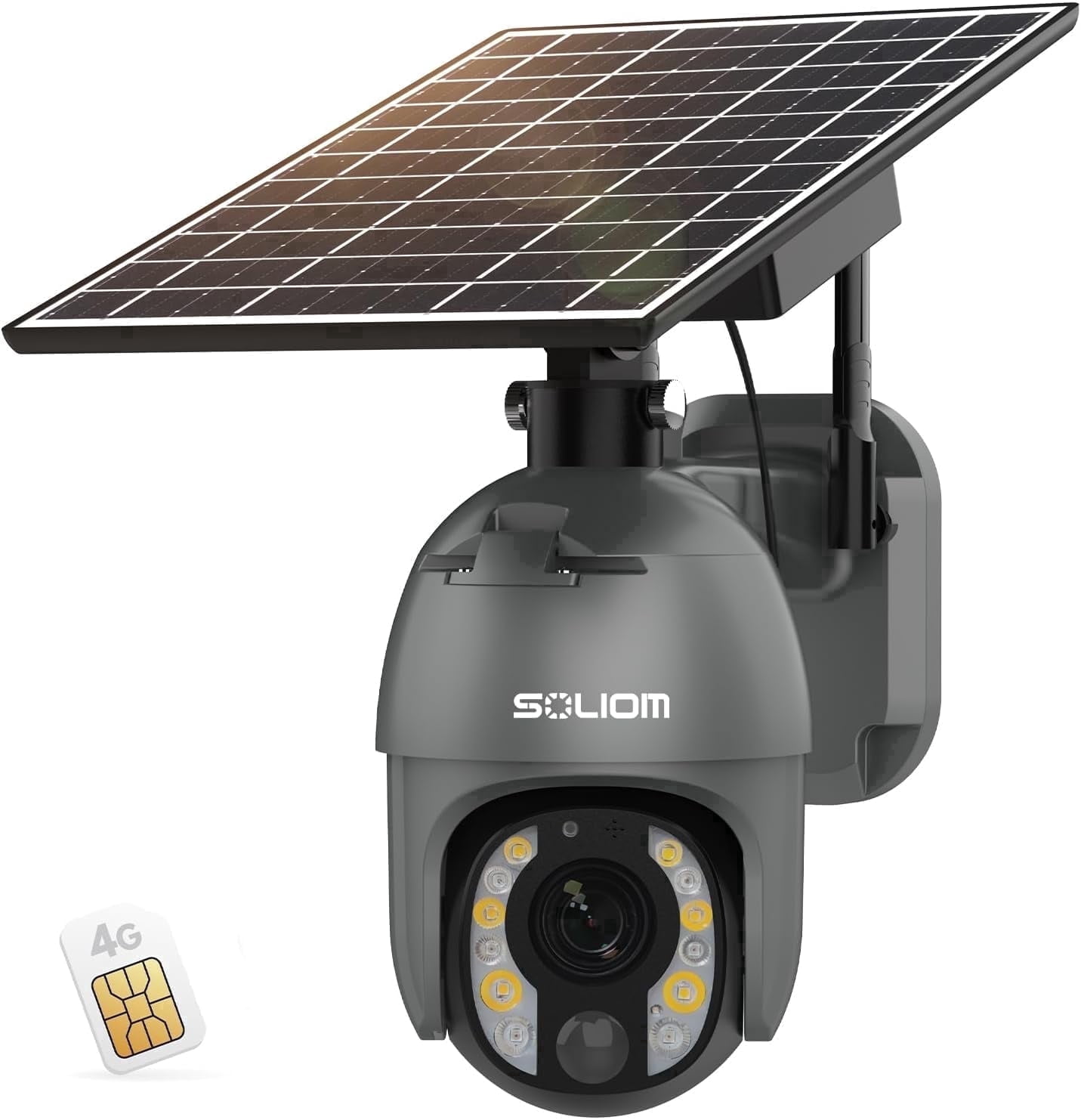 SOLIOM 5MP Outdoor Security Camera, 10X Zoom, Solar & Battery Powered ...