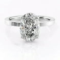 thumbnail image 1 of SOLITAIRE JEWEL 2Ct Oval Moissanite Solitaire Engagement Ring For Women 10K White Gold, 1 of 5