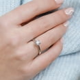 thumbnail image 1 of SOLITAIRE JEWELS 0.70CT Round Solitaire Moissanite Engagement Ring In Solid 14K White Gold, 1 of 7