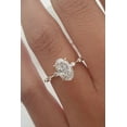 thumbnail image 1 of SOLITAIRE JEWELS 1.50ct Elongated Oval Cut Moissanite Diamond Engagement Ring Solid 10K Yellow Gold, 1 of 5