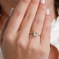 thumbnail image 1 of SOLITAIRE JEWELS 1.5CT Princess Moissanite Hidden Halo Diamond Engagement Ring Solid 18K Yellow Gold, 1 of 5