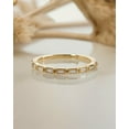 thumbnail image 1 of SOLITAIRE JEWELS 14K Yellow Gold 1CT Baguette Cut Bezel Moissanite Half Eternity Wedding Band, 1 of 5