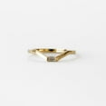 thumbnail image 1 of SOLITAIRE JEWELS 14k Yellow Gold Baguette Cut Moissanite Minimalist Chevron Perfect Stacking Ring for Wedding, 1 of 3