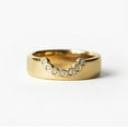 thumbnail image 1 of SOLITAIRE JEWELS 14k Yellow Gold Moissanite Diamond Deep Curvy Thick Stackable U-Shaped Nesting Chevron Ring, 1 of 4