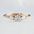 thumbnail image 1 of SOLITAIRE JEWELS 1ct Moissanite Engagement Ring Round and Side Pear Diamond Three stone Engagement Ring Past Present Future Ring Dainty Promise Ring for Her, 1 of 6