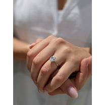 SOLITAIRE JEWELS 2.00CT Oval Moissanite Diamond Solitaire Engagement Ring 10K White Gold