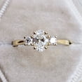 thumbnail image 1 of SOLITAIRE JEWELS 2.00Ct - Oval Cut Moissanite Diamond Floral Wedding Trilogy Ring 14K Rose Gold, 1 of 5