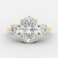 thumbnail image 1 of SOLITAIRE JEWELS 2.1 CT Oval Three Stone Moissanite Engagement Ring For Women Gift in 10K Yellow Gold, 1 of 4