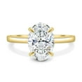 thumbnail image 1 of SOLITAIRE JEWELS 2.50CT - Oval Solitaire with Hidden Halo Engagement Ring 18K Yellow Gold, 1 of 8