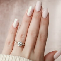 SOLITAIRE JEWELS 2.50CT Round Hidden Halo Style Cluster Moissanite Diamond Engagement Ring for Women Solid 10k Rose Gold