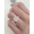 thumbnail image 1 of SOLITAIRE JEWELS 2.5CT Princess Cut Moissanite Diamond Pave Engagement Ring Solid 10K White Gold, 1 of 4