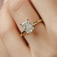 thumbnail image 1 of SOLITAIRE JEWELS 2.5ctw Radiant cut moissanite Diamond Engagement Ring 18K Yellow Gold Simple Solitaire Ring for Her, 1 of 6