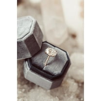 SOLITAIRE JEWELS 2.6CT Oval Cut Moissanite Solitaire with Pave Accent Engagement Ring 10K Rose Gold