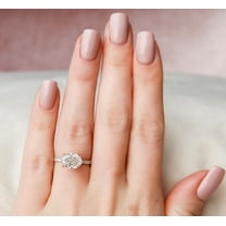 SOLITAIRE JEWELS 2.80CT East West Oval Hidden Halo Pave Moissanite Diamond Engagement Ring for Women Solid 10k Rose Gold