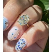 SOLITAIRE JEWELS 3.1Ct Oval Cut Moissanite Solitaire 4 Prong Engagement Ring Solid 10K Yellow Gold