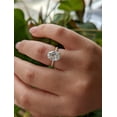 thumbnail image 1 of SOLITAIRE JEWELS 3.20Ct Oval Moissanite Diamond Pave And Hidden Halo Engagement Ring 18K Yellow Gold, 1 of 8