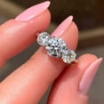 thumbnail image 1 of SOLITAIRE JEWELS 3.50TCW Round Cut Moissanite Three Stone Engagement Ring Solid 10K White Gold Ring Size 7, 1 of 6