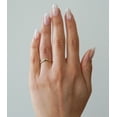 thumbnail image 1 of SOLITAIRE JEWELS Round Moissanite Diamond Deep Curved Stacking Wedding Band Solid 18K Yellow Gold, 1 of 5