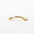 thumbnail image 1 of SOLITAIRE JEWELS Round Moissanite Diamond Single Stone Bezel Curved Stacking Wedding Ring in 18K Yellow Gold, 1 of 5