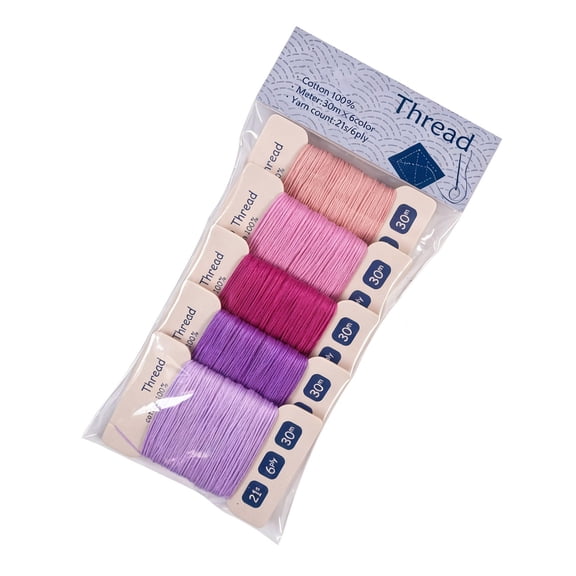 SOLIVELANO Darning Thread Set Cotton 21 Count 6 Ply 30m Per Spool Hand Sewing Sashiko Embroidery Fabric Repair Thread for Beginners