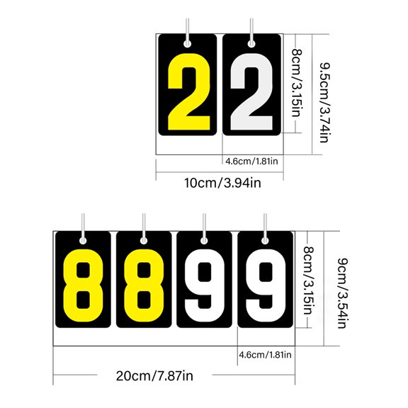 SOLIVELANO Foldable Manual Scoreboard For Referees Tabletop Number Cards Easy To Read Portable For Table Tennis Billiards