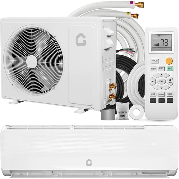 SOLLED 18,000 BTU Mini Split Air Conditioner & Heat Pump 19 SEER2 Ductless System Cools Heats 1,250 Sq Ft with Inverter R32 Install Kit for Home Office White