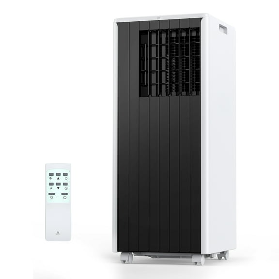 SOLLED 8000 BTU Portable Air Conditioner Cools 350 Sq Ft 3-in-1 Quiet Floor Standing AC with Dehumidifier Fan Remote LED Touch Control Sleep Mode Timer Black