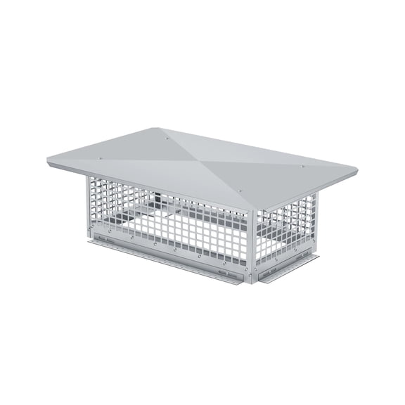 SOLLED Stainless Steel Chimney Cap with Mesh Screen, Heavy Duty Weatherproof Rust-Proof Spark Arrestor Flue Cover for Fireplace Stove Vent Pipe - Silver