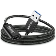 SOLMIMI USB C to USB Female Cable 8FT-2.4 M, Type-c Male to USB A 3.1 Female OTG Cable 5Gbps Data Compatible with Samsung GalaxyS9/S10/S20/S21, Mac Book Pro/Air 2020 2019 2018