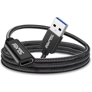 SOLMIMI USB to USB C Female Cable 8FT/2.4 M, Type-C Female to USB A Male 3.1 OTG Cable 5Gbps Data Compatible with Samsung GalaxyS9/S10/S20/S21, Mac Book Pro/Air 2020 2019 2018