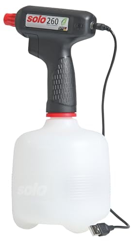 SOLO 260 Battery-Powered One-Hand Sprayer, 1L UV-Resistant Tank, Adjustable Nozzle, Ergonomic
