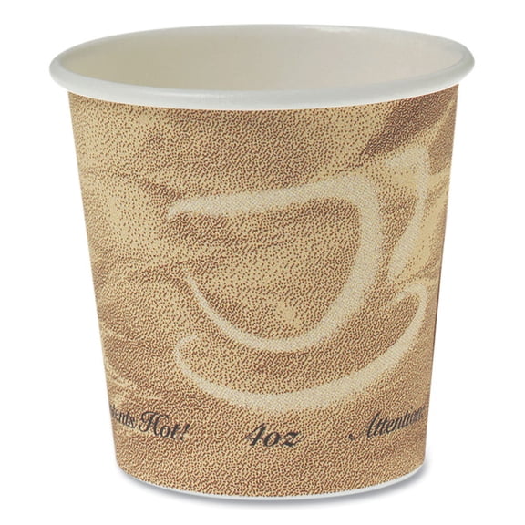 4 oz. Mistique Design Single Sided Poly Paper Hot Cups (1000/Carton)