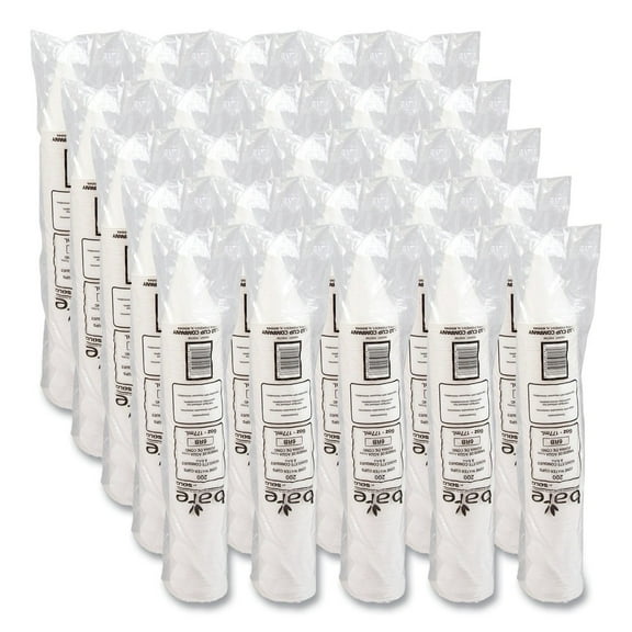 SOLO 6RB-2050 ProPlanet Seal 6 oz. Bare Eco-Forward Treated Paper Cone Cups - White (5000/Carton)