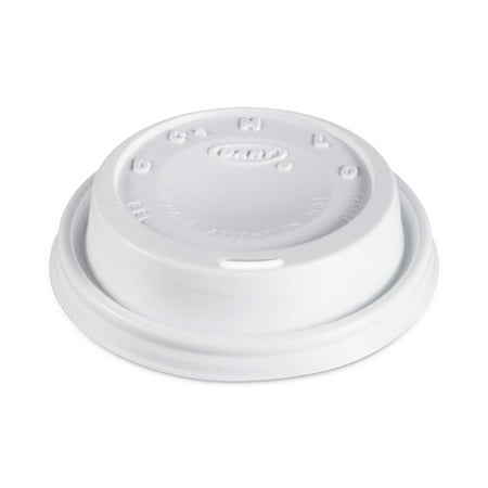 SOLO Cappuccino Dome Sipper Lids, Fits 8 oz to 10 oz Cups, White, 1,000/Carton