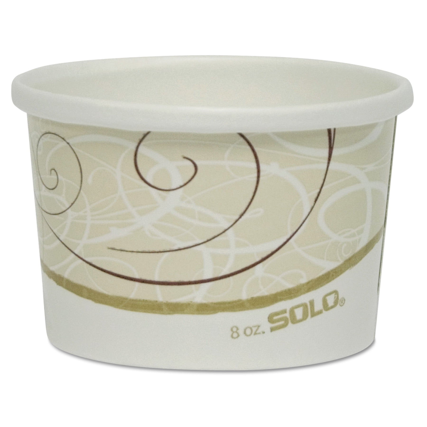 SOLO Flexstyle Double Poly Paper Containers 8 oz Symphony Design 25/Pack H4085SYM