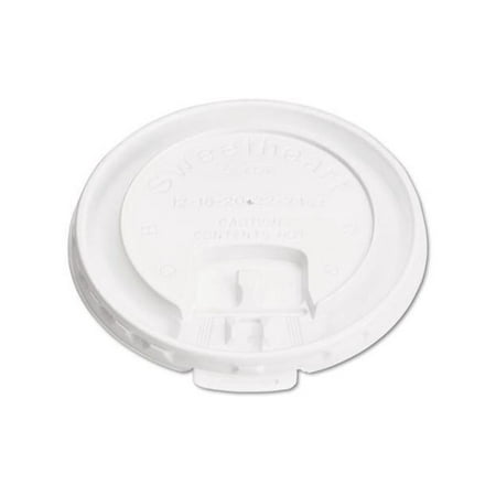 SOLO Cup Company LB3101 Liftback & Lock Tab Cup Lids for Foam Cups, 10 oz, White, 1000/Carton