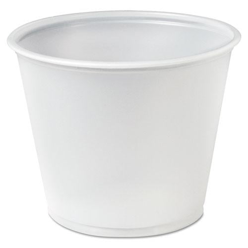 SOLO Cup Company Plastic Soufflé Portion Cups, 5 1/2 oz., Translucent