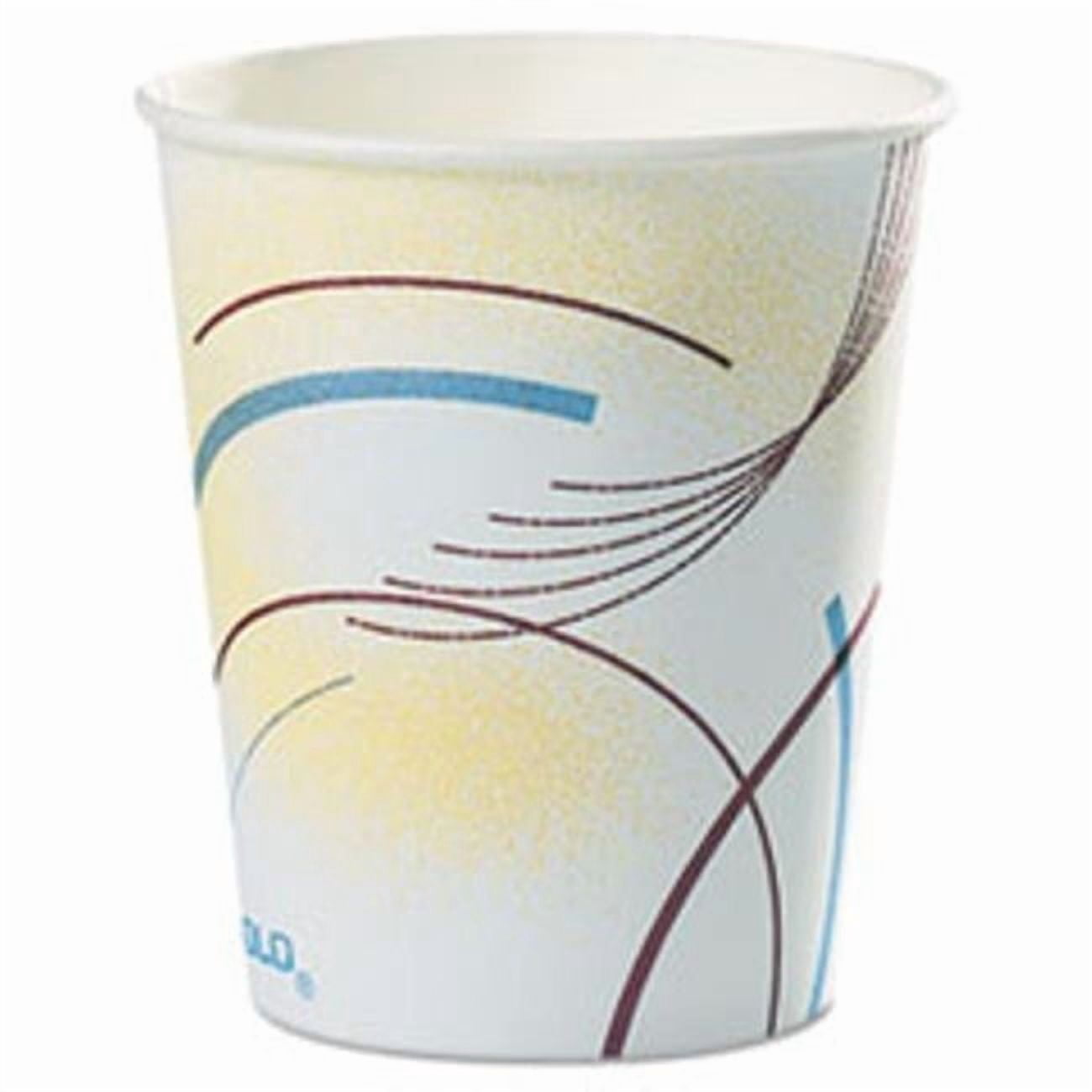 Paper Water Cups, 5 oz, Meridian Design, 100/Sleeve, 25 Sleeves/Carton ...