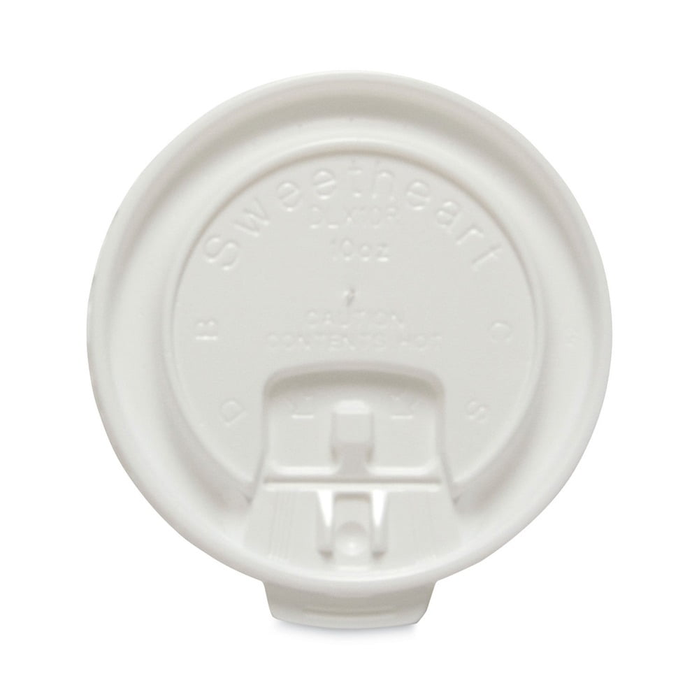 Lift Back and Lock Tab Cup Lids for Foam Cups, Fits 10 oz Trophy Cups, White, 2,000/Carton Lift Back and Lock Tab Cup Lids for Foam Cups, Fits 10 oz Trophy Cups, White, 2,000/Carton