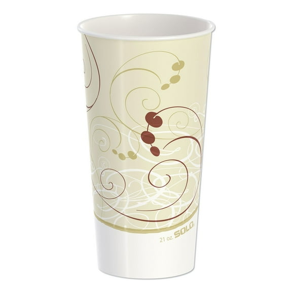 SOLO DWTG24W Thermoguard 24 oz Sustainable Forest Print Insulated Paper Hot Cups - White (600/Carton)