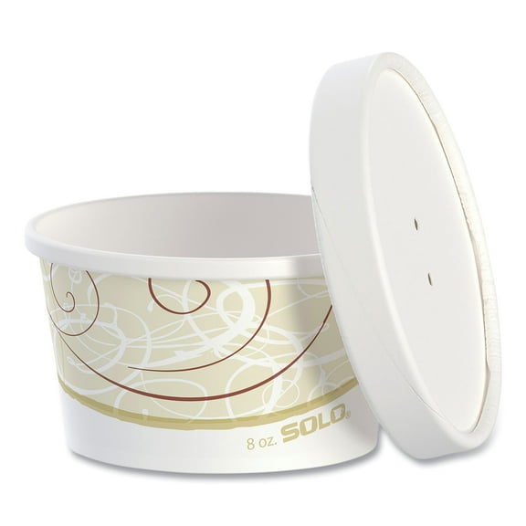 SOLO Flexstyle Double Poly Food Combo Packs, 8 oz, Symphony, Paper, 25/Pack, 10 Packs/Carton