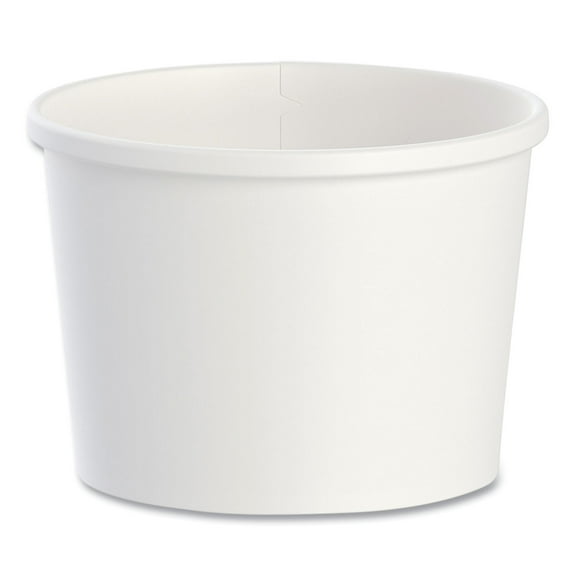SOLO Flexstyle Double Poly Paper Containers, 12 oz, 3.6" Diameter, White, Paper, 25/Bag, 20 Bags/Carton