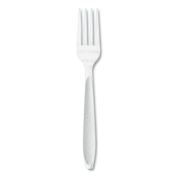 SOLO HSWFX-0007 Impress Heavyweight Full-Length Polystyrene Cutlery Fork - White (100/Box)