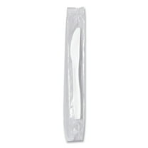 SOLO MOW2-0007 Individually Wrapped Regal Mediumweight Plastic Cutlery Knife - White (1000/Carton)