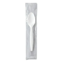 SOLO MOW3-0007 Individually Wrapped Regal Mediumweight Plastic Cutlery Spoon - White (1000/Carton)