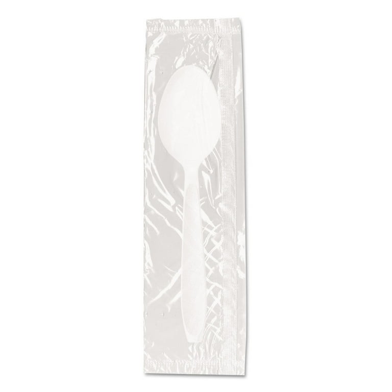 Reliance Mediumweight Cutlery, Teaspoon, Individually Wrapped, White, 1,000/Carton Reliance Mediumweight Cutlery, Teaspoon, Individually Wrapped, White, 1,000/Carton